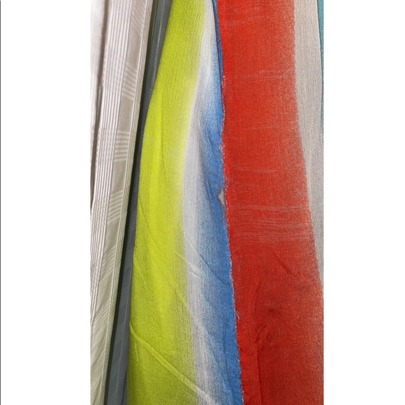 Blue Watercolor Summer Jumpsuit, Size Large - Picture 4 of 4